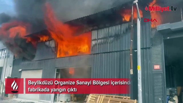Beylikdüzü'nde fabrika yangın! Olay yerine çok sayıda ekip sevk edildi
