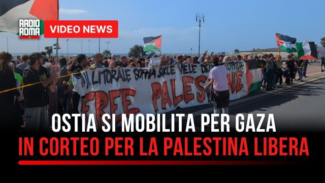 Ostia si mobilita per Gaza: un migliaio in corteo al grido “Palestina libera”