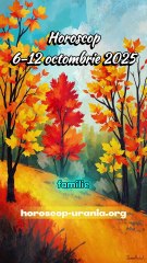 Horoscop 6-12 octombrie 2025 - oferit de horoscop-urania.org