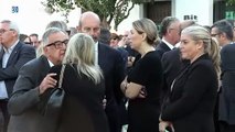 Sánchez y sus ministros en el funeral de Fernández Vara