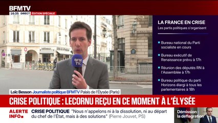 Crise politique: le Premier ministre démissionnaire Sébastien Lecornu reçu en ce moment à l'Elysée