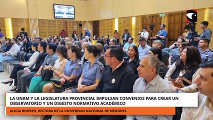 La UNaM y la Legislatura impulsan convenios para crear un observatorio y un digesto normativo