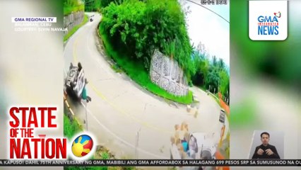 SUV, tumaob nang bumangga sa pickup truck na may relief goods para sa mga nilindol | SONA