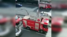 D-100 karayolunda elektrik direği devrildi