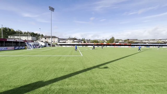Dungannon Swifts manager Rodney McAree reacts to Irish League win over Larne