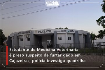 Estudante de Medicina Veterinária é preso suspeito de furtar gado em Cajazeiras; polícia investiga quadrilha