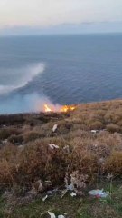 Sinop'ta çalılık alanda yangın