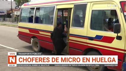 SCZ: CHOFERES DE MICRO EN HUELGA