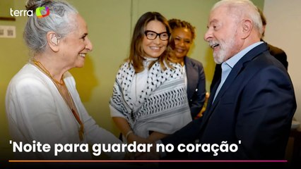 Lula e Janja prestigiam show de Maria Bethânia em SP