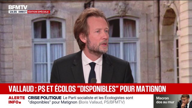 Crise politique après la démission de Sébastien Lecornu: pour Boris Vallaud, président du groupe socialiste à l'Assemblée nationale, ça ne peut pas être les mêmes à Matignon