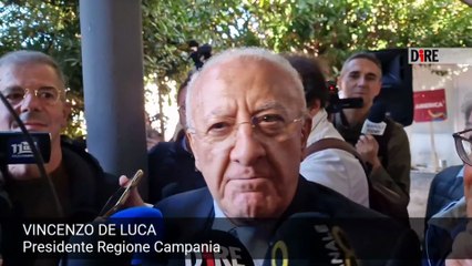 Napoli - REGIONALI. DE LUCA: MIO SIMBOLO PRONTO? E CI MANCHEREBBE ALTRO (06.10.25)