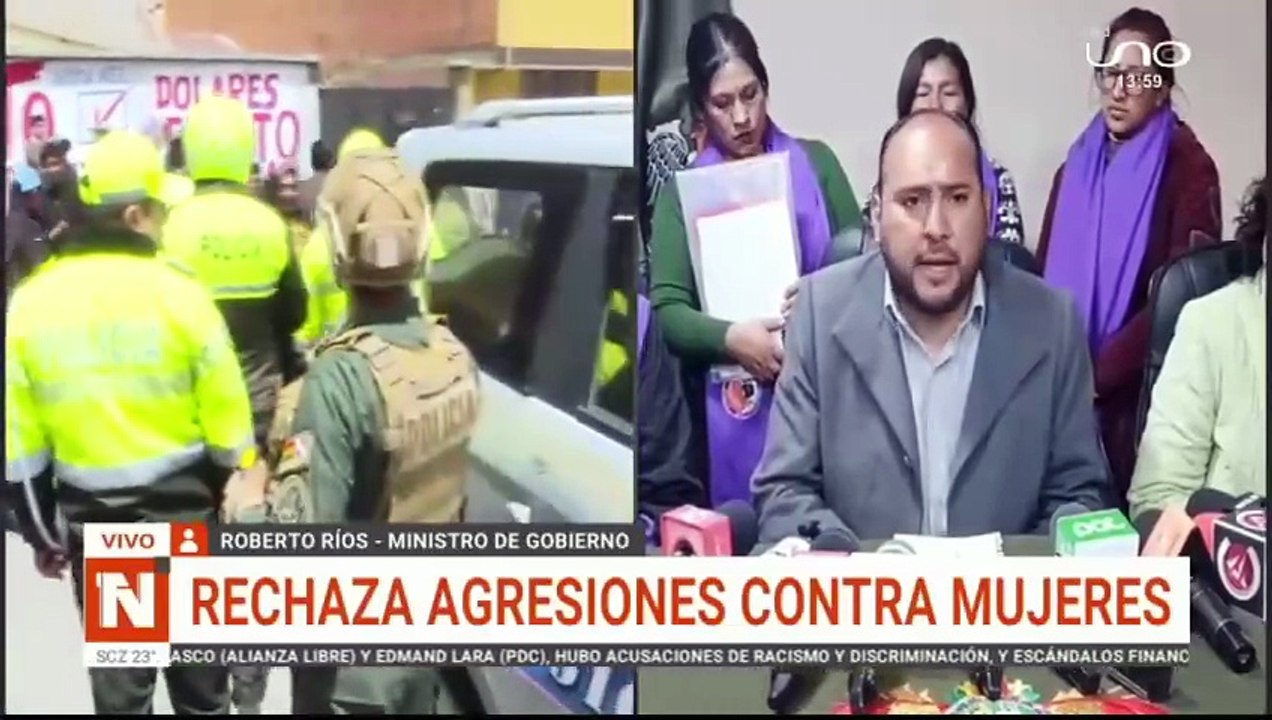 MINISTRO DE GOBIERNO RECHAZA AGRESIONES CONTRA MUJERES AL VOLANTE