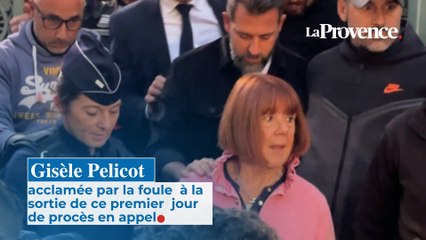 Gisèle Pelicot acclamée par la foule  à la sortie de ce premier jour de procès en appel