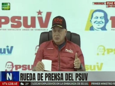 Secretario Gral. del PSUV Cabello: La oposición extremista está cada día más arrinconada y reducida