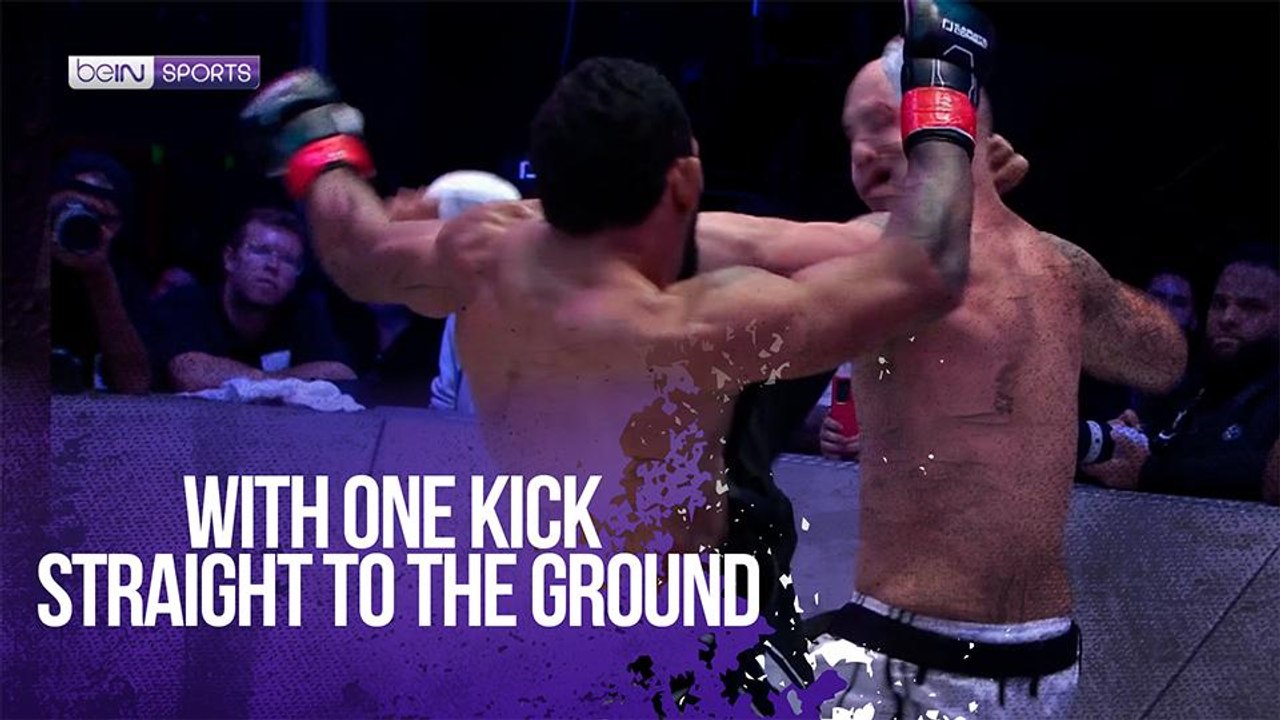 With one kick straight to the ground