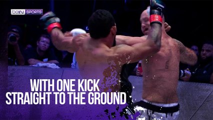 With one kick straight to the ground