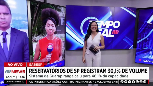 Nível dos reservatórios de São Paulo cai para 30% | TEMPO REAL