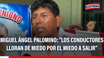 Miguel Ángel Palomino: "Los conductores lloran de miedo por el miedo a salir, ven una moto y se desesperan"