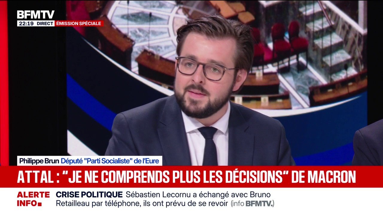 Crise politique: "Il faut un programme clair et un gouvernement resserré idéologiquement pour qu'il puisse s'ouvrir aux compromis", estime Philippe Brun, député PS