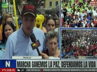 Trujillanos se movilizan en defensa de la paz y la soberanía nacional