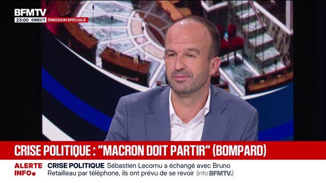 Crise politique: Le président de la République doit partir , affirme Manuel Bompard, coordinateur de LFI