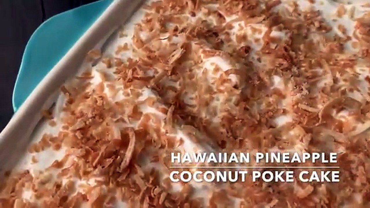 Easy Hawaiian Pineapple Coconut Poke Cake - Delicious Tropical Cake Recipe