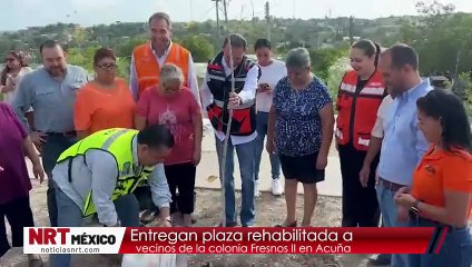 Entregan plaza rehabilitada a vecinos de la colonia Fresnos II