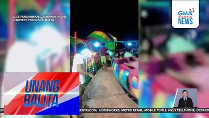 6 na magkakamag-anak, sugatan matapos tumilapon mula sa sinakyang ride sa perya | Unang Balita