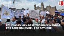 Policías exigen destitución de mandos y seguridad en manifestaciones