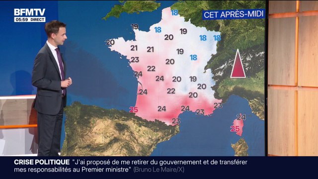 Un temps ensoleillé sur l'Hexagone, des nuages dans les Hauts-de-France, des températures comprises entre 18 et 25°C cet après-midi... La météo de ce mardi 7 octobre