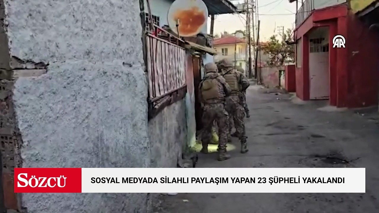 Sosyal medyada silahlı paylaşım yapan 23 şüpheli yakalandı