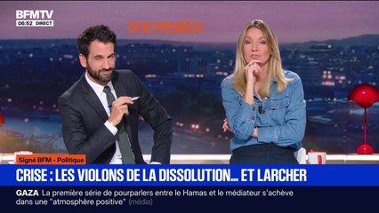 SIGNÉ BFM - Crise politique: les violons de la dissolution et Larcher