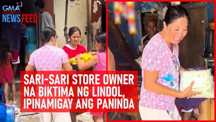 Sari-sari store owner na biktima ng lindol, ipinamigay ang paninda | GMA Integrated Newsfeed
