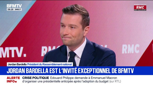 Jordan Bardella appelle Emmanuel Macron à dissoudre l'Assemblée nationale