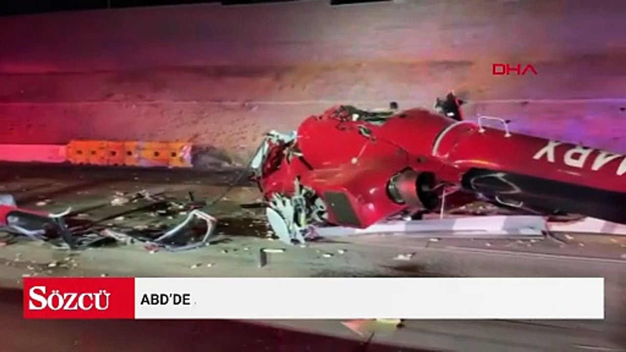 ABD’de ambulans helikopter otoyola düştü