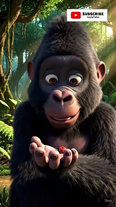 The Gentle Gorilla| Learn Animal Names for Kids | Educational Shorts#shorts #cartoon #cartoonstory