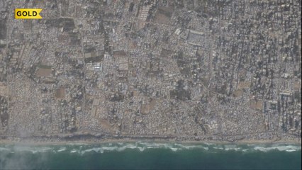 Satellite images show swathes of destruction in Gaza