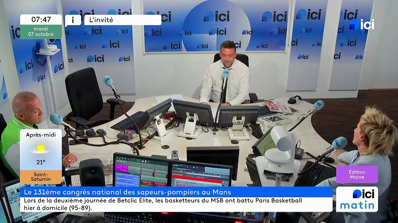 Christophe Frerson, chef des pompiers de la Sarthe avant le congrès national des pompiers au Mans