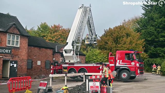 Oxon Priory in Shrewsbury, the former pub, the scene of a fire