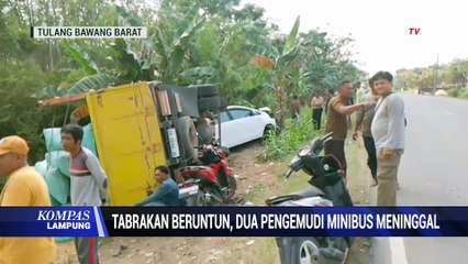 Tabrakan Beruntun, Dua Pengemudi Minibus Meninggal