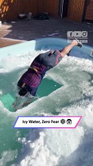Man Swims Under Frozen Lake Like a Real-Life Ice Warrior ❄️😱|| Heartsome 💖