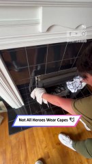 Pigeon Rescue Mission! Brave Man Saves Bird Trapped in Chimney 🕊️🔥|| Heartsome 💖