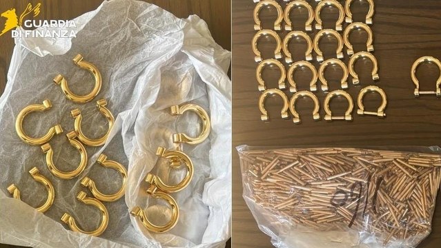 Migliaia di accessori contraffatti col marchio di nota maison di lusso: blitz dei finanzieri (07.10.25)