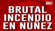 Incendio en una vivienda de Núñez deja a un hombre gravemente herido