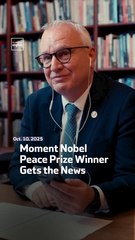Moment Nobel Peace Prize Winner Gets the News