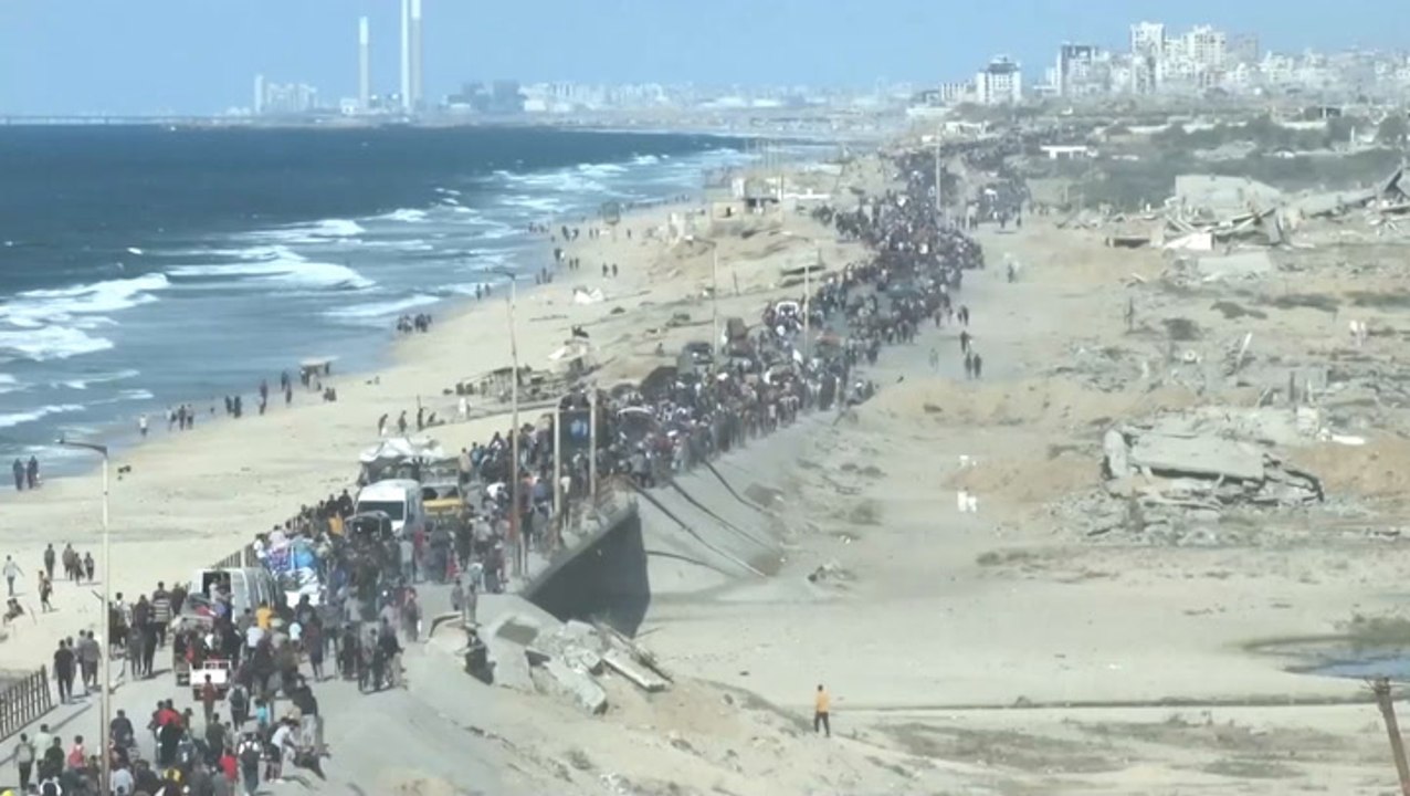Ceasefire prompts mass departure from Gaza camps as families load vehicles to return home