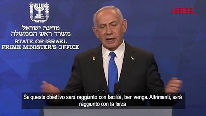 Gaza, Netanyahu: "Senza disarmo di Hamas, useremo ancora la forza"