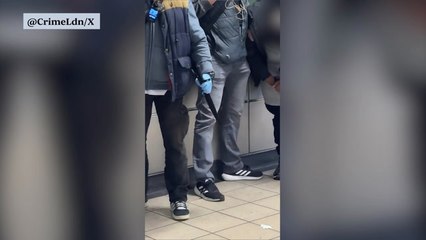Stop and search at Euston station finds two huge machetes on teenagers