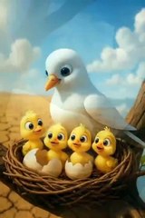 Pigeon vs Black Cat 🕊️#foryou #ai #kids #animation #cat