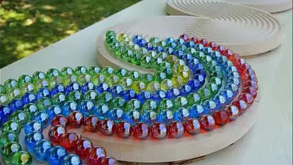 Marble Run Race ASMR ☆ Super wiggly board, transparent pipe & gutter rolling course